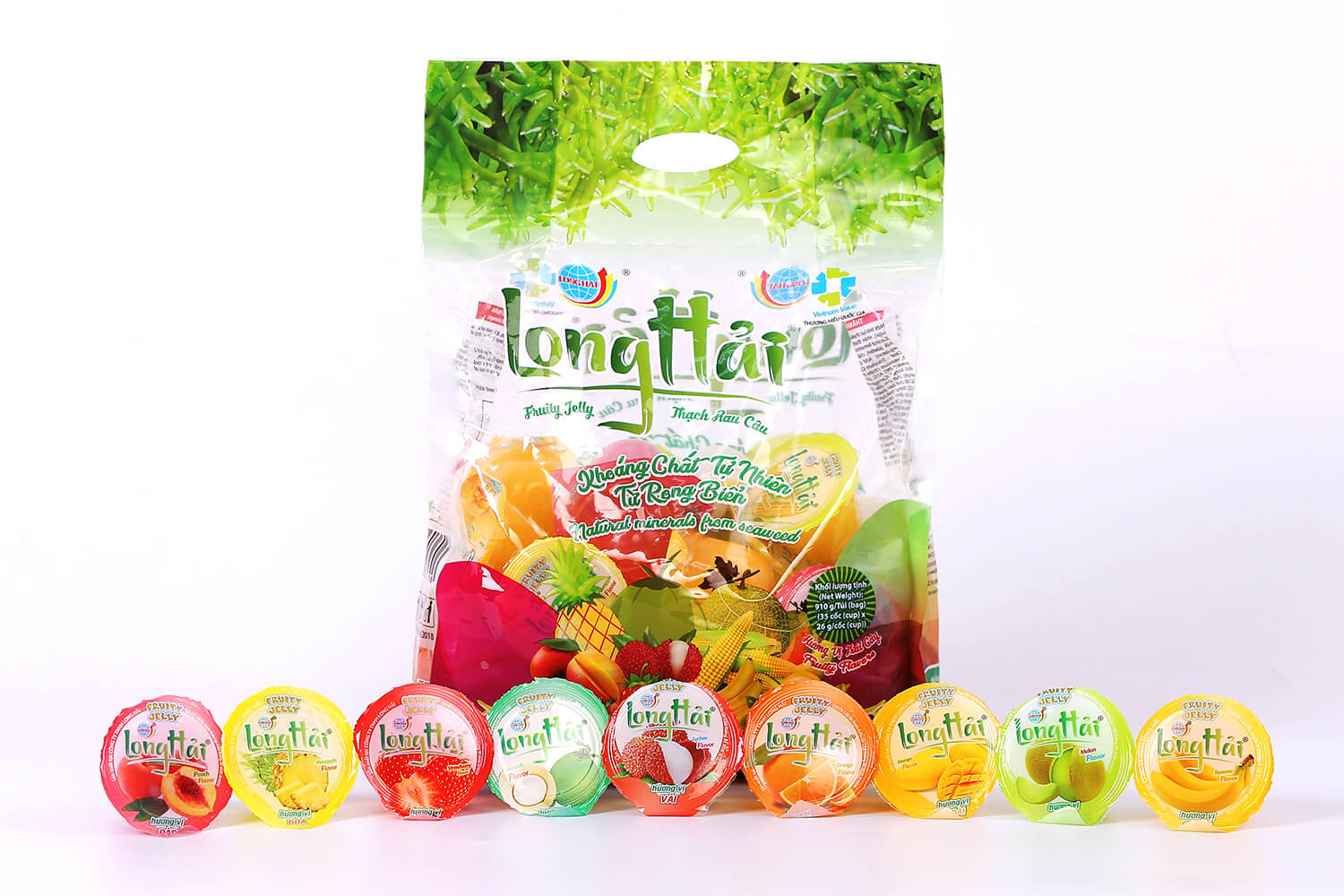 Ảnh sản phẩm Thạch Long Hải tổng hợp 910g (35 cái)