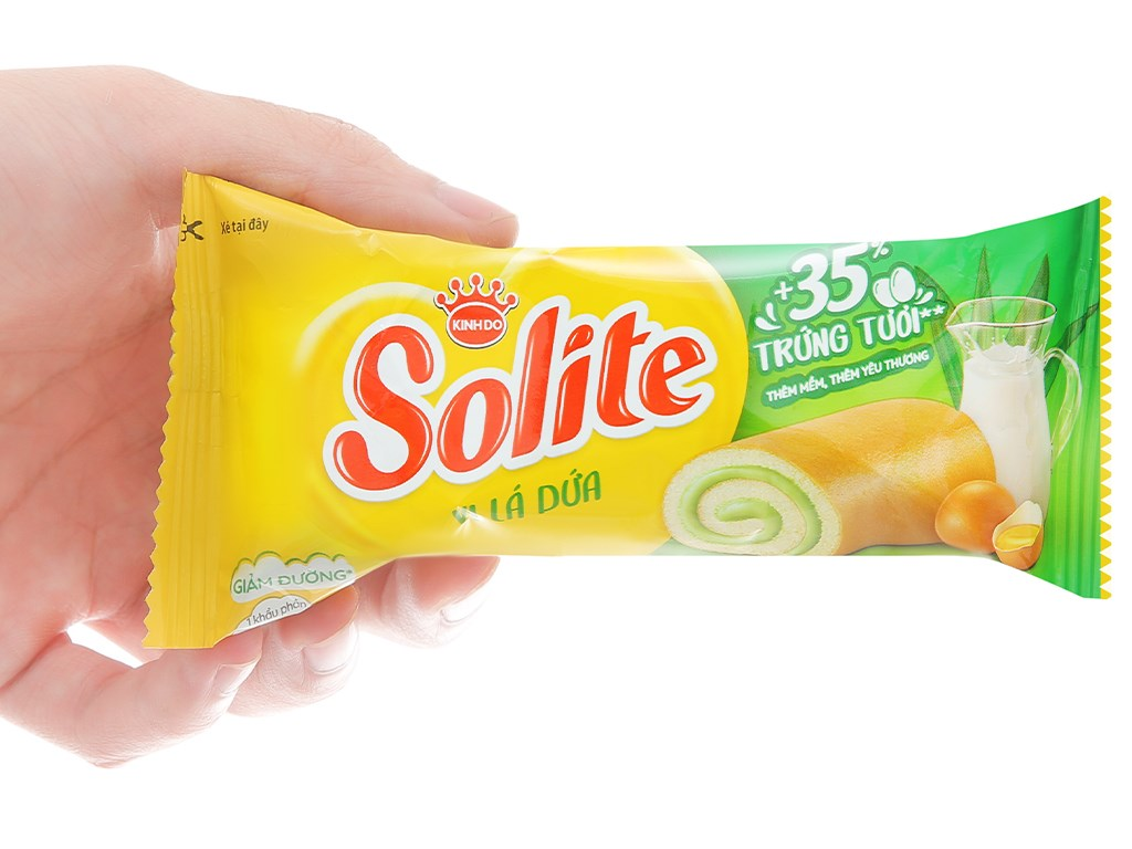 Ảnh sản phẩm Bánh Solite cuộn kem lá dứa 360g