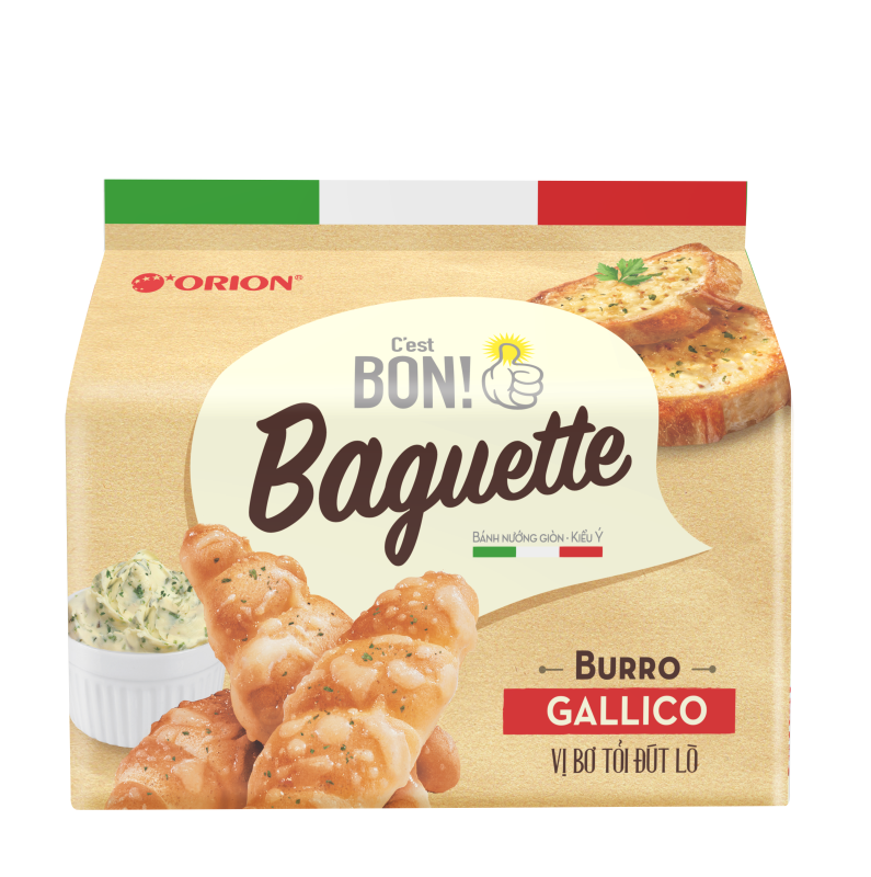 Ảnh sản phẩm Bánh nướng giòn C'est Bon Baguette bơ tỏi 180g (1/2)