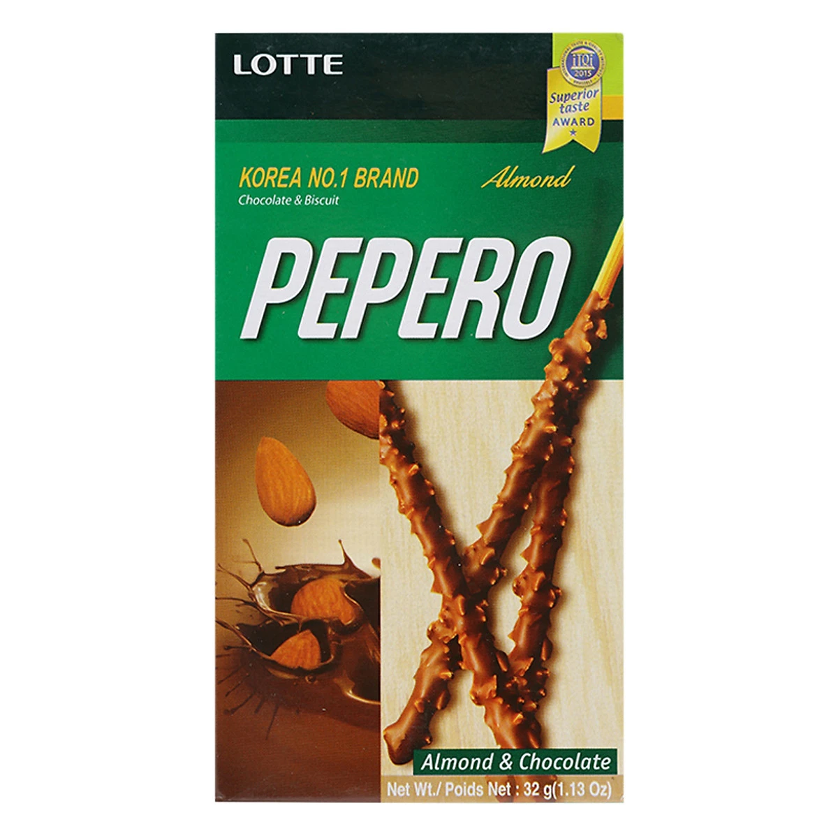 Ảnh sản phẩm Bánh que Lotte Pepero hạnh nhân 32g (1/2)